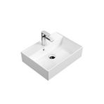 Aqua Bagno Plan Seramik Kare Çanak 50x38 cm Beyaz Lavabo
