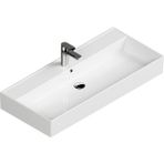 Aqua Bagno Plan Tezgah Üstü Kare Lavabo , 100 x 45 Cm. ,beyaz