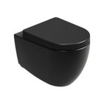 Aqua Bagno Voca Asma Klozet 54 Cm. , Mat Siyah -set 2 Parça -dp Kapak Dahil Siyah