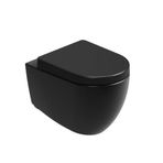 Aqua Bagno Voca Asma Klozet 54 Cm. , Mat Siyah -Set 2 Parça -Dp Kapak Dahil