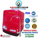 Aqua Deustche Aqua Deutsche Kapali Kasa Kirmizi Renk 12 Litre 14 Aşama 7 Filitre Ters Ozmoz Özellikli Su Aritma Cihazi Kırmızı