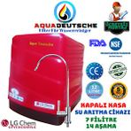 Aqua Deustche Aqua Deutsche Montaj Dahil Kirmizi Renk 12 Litre 14 Aşama 7 Filitre Ters Ozmoz Özellikli Su Aritma Cihazi Kırmızı