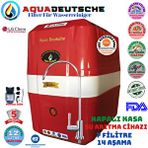 Aqua Deustche Aqua Deutsche Plus Kirmizi-beyaz 12 Litre 7 Filitre 14 Aşama Pompali Su Aritma Cihazi Kırmızı