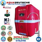 Aqua Deustche Aqua Deutsche Premium Kirmizi Beyaz Renk 8 Litrelik Pompali Ücretsiz Montaj Gümüş İyon Tatlandiricili Su Arıtma Cihazı Kırmızı