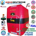 Aqua Deutsche Kırmızı Siyah Pompalı Montaj Dahil 12 Litre 7 Filtre 14 Aşama Su Arıtma Cihazı