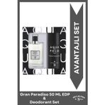 Aqua Di Polo 1987 Gran Paradiso EDP Erkek Parfüm & Deodorant Seti | Narenciye, Odunsu | Deniz, Defne, Meşe