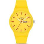 Aqua Di Polo 1987 Sarı Unisex Silikon Kol Saati - Sarı - Kırmızı