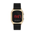 Aqua Di Polo APWR032602 Unisex Siyah Silikon Kordonlu Dijital Kol Saati