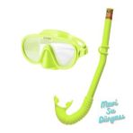 Aqua Flow Play Yeşil Renk Şnorkel Set - Mavi Su Dünyası