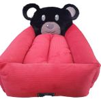 Aqua Home Ayı Kafalı Kedi ve Köpek Yatağı 54X40 cm - Kırmızı