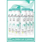 Aqua Kiss Kadın Vegan Deodorant 6x150ml Hızlı Kurur, Leke Bırakmaz