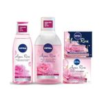 Aqua Rose Gül Suyu Içeren Çeyiz Seti, Makyaj Temizleme Suyu 400ML, Tonik 200ML, Gündüz ve Gece Kremi - Option-1