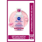 Aqua Rose Organik Gül Suyu İçeren Çift Fazlı Micellar Makyaj Temizleme Suyu 400 Ml,Yüz,Göz,Dudak