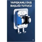 Aqua Sara Yapışkanlı Duş Başlığı Tutucu , Ayarlanabilir Su Geçirmez Yapışkanlı Mafsal Tepe Duş Sistemleri