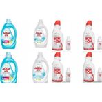 AQUABOR Sıvı Çamaşır Deterjanı 4 Adet Renkli ve Beyazlar + 4 Adet Bulaşık Makine Deterjanı+ 4 Adet Parlatıcı