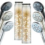AquaCare 2'li paket Amerikan KDF Pure Stay-Clean Duş Filtresi Yerleşik Su Filtresi ve 2 modlu Güç Yıkama ile Dünyanın En Gelişmiş El Duş Başlıkları için Yedek Kartuş - En İyi Amerikan Markası