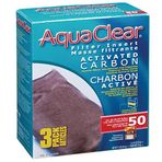 AquaClear 50 Aktif Karbon Uç, Akvaryum Filtresi Yedek Ortam, 3'lü Paket, A1384