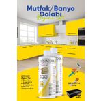 Aquacool Trend Mutfak Dolabı Boyama Seti/Banyo Dolabı Boyama Seti 1018 Çinko Sarısı