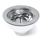 AQUADE Süzgeç Sepeti Parçası 114 mm Süzgeç Sepeti Valfi 3 1/2 Gider Seti Süzgeç Sepeti Sepet Valfi Tokmak Valfi Kilitlenemez Süzgeç Sepeti Mutfak Lav
