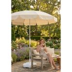 Aquafit 10 Metal Telli Tente Krem - Plaj Balkon Bahçe Şemsiyesi - Eğilebilir - 200CM - Bidon Dahil - Sarı