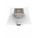 aquaflowsuzgecpro Q50 Yandan Çıkışlı İzolasyon Uyumlu Fileli Yer Süzgeci 5 cm – Kesilebilir Üst Gövde (9 cm) Banyo Duş Gideri 10x10