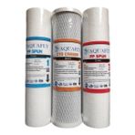 Aquafly Açık Kasa Su Arıtma Cihazı Filtresi 3lü Set Arıtıcı Filtresi - Beyaz