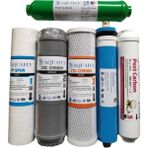 Aquafly Su Arıtma Filtresi Çift Karbon'lu 6'lı Takım Arıtıcı Filtresi 10' Açık Kasa Uyumlu - Yeşil