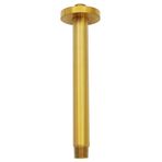 Aquaiaw Duş Kolu ve O-Halka Flanşı, 20,32 cm, Katı Pirinç, Yuvarlak, Her İki Lehimli 1/2 NPT Konik Dişler, Düz Duş Kolu Uzatması, Yağmur Duşu için Tavan Duş Başlığı Kolu (Fırçalanmış Altın)