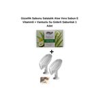 Aqualin Güzellik Sabunu Salatalık Aloe Vera Sabun E Vitaminli 100 Gr + Vantuzlu Su Giderli Sabunluk