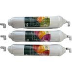 Aqualine 12" Inline 3'lü Su Arıtma Filtre Seti Bağlantı Aparatlı