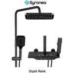 Aquashower Siyah Piyano Banyo Batarya Robot Tepe Yağmurlama Duş Seti Yeni Nesil Duş Takımı Garantili