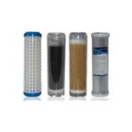 AQUATİME Daire Bina Sayaç Girişi 10" Inc 4 Aşama ( Yıkanabilir , Gac , Reçine , Blok ) Yedek Filtre Seti