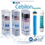 Aquatime Ihlas Aura Cebilion Uyumlu Su Arıtma 2 Yıllık Filtre Seti Standart Membranlı