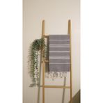 AQUATOLIA Kadyanda Peştemal - %100 Pamuk- 100X180- Peştemal- Plaj Havlusu- Çizgi Desen - Gri - 100 × 180 cm