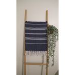 AQUATOLIA Kadyanda Peştemal - %100 Pamuk- 100X180- Peştemal- Plaj Havlusu- Çizgi Desen - Koyu Gri - 100 × 180 cm