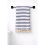 AQUATOLIA Knidos Peştemal - %100 Pamuk- 100X180- Peştemal- Plaj Havlusu- Çizgi Desen - Lacivert - 100 x 180 cm