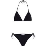 Aquella Dokulu Simli Siyah Üçgen Bikini Takım - 40