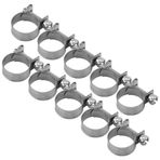aqxreight 6-20mm Tee Kelepçe 304 Paslanmaz Çelik Boru Kelepçesi Ağır Hizmet Boru Kelepçesi (10'lu Paket) (16-18mm)