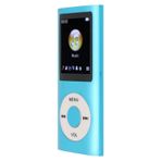 aqxreight Kulaklıklı MP3 Çalar/MP4 Çalar, 1.8 LCD Ekran Dijital, 64G Hafıza Kartı Desteği, 8 Saat Çalma Süresi, Rastgele Çalma Ve Uyku Kapatma (BLUE)