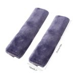 aqxreight Peluş Araç Emniyet Koltuğu Kablo Demeti Kapağı Yumuşak Omuz Pedi Tahliye Basıncı Reşo Bordo Gri Mor (GREY)