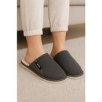 AR-060 Unisex Kadife Kumaş İçi Kürklü Kışlık Ev Terliği