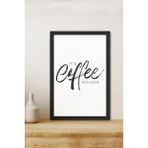 AR AJANS KANVAS TABLO It's Coffee O Clock Yazılı Çerçeve Görünümlü Tasarım Mdf Tablo - 30 x 40 - Karışık