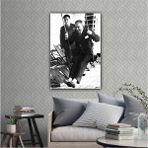 AR AJANS KANVAS TABLO Mustafa Kemal Atatürk Karizma Asalet Siyah Beyaz Fotoğraf Salıncak Kanvas Tablo ART00130 - 50 x 70 - Çok Renkli