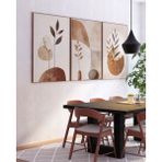 AR AJANS KANVAS TABLO "olive Leaf" Zeytin Yaprağı Çerçeveli 3lü Set Mdf Tablo - 15 x 20 - 001-Renkli