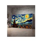 Ar Ajans Kanvas Tablo The Starry Night "Yıldızlı Gece" Vincent Van Gogh Tasarım Dekoratif Kanvas Tablo 80 X 120