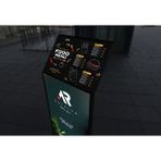 Ar Design - Ayaklı Bilgi Panosu Işıklı ve Şarjlı (157X 47 cm ) Işıklı Reklam Panosu - Mat Antrasit