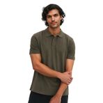 Ar-ma Erkek Battal Büyük Beden Polo Yaka Tişört Regular Fit%100 Pamuk Pike Basic Y29374870302 Haki-H4