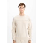 Ar-ma Erkek Bisiklet Yaka Sweatshirt Basic Baskisiz Sol Göğüs Cepli Örme Kumaş Regular Fit%70 Pamuk%30 Polyester 30/1 Şardonlu Üç İplik K26124600601 Bej-B1