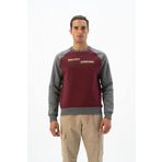Ar-ma Erkek Bisiklet Yaka Sweatshirt Yazi Baskili Cepsiz Örme Kumaş Büyük Beden%70 Pamuk%30 Polyester 30/1 Şardonlu Üç İplik K24124884401 Bordo-B1