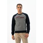 Ar-ma Erkek Bisiklet Yaka Sweatshirt Yazi Baskili Cepsiz Örme Kumaş Büyük Beden%70 Pamuk%30 Polyester 30/1 Şardonlu Üç İplik K24124884401 Gri-G1